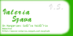 valeria szava business card